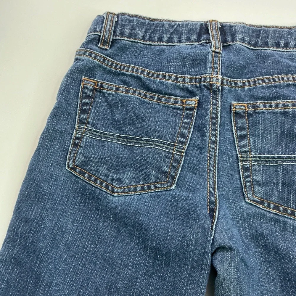 Childrens Place Blue Straight Leg Jeans Kids Size 8 Adjustable Waist Denim